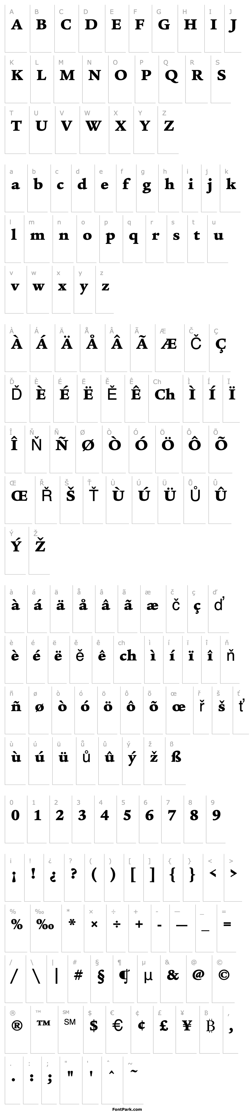 Přehled LegacySerif-Ultra