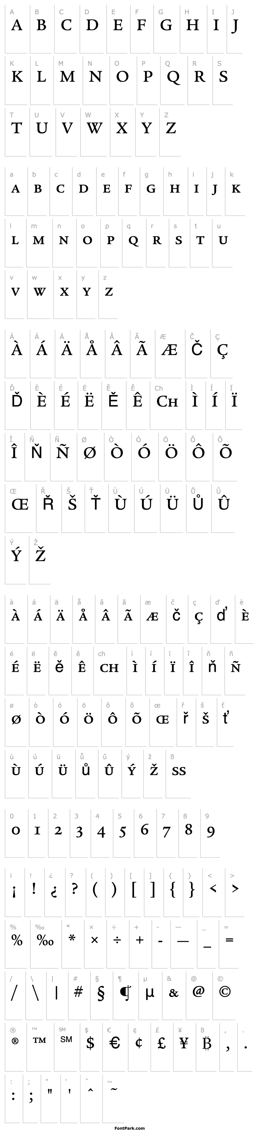 Overview LegacySerifEF-MediumSC