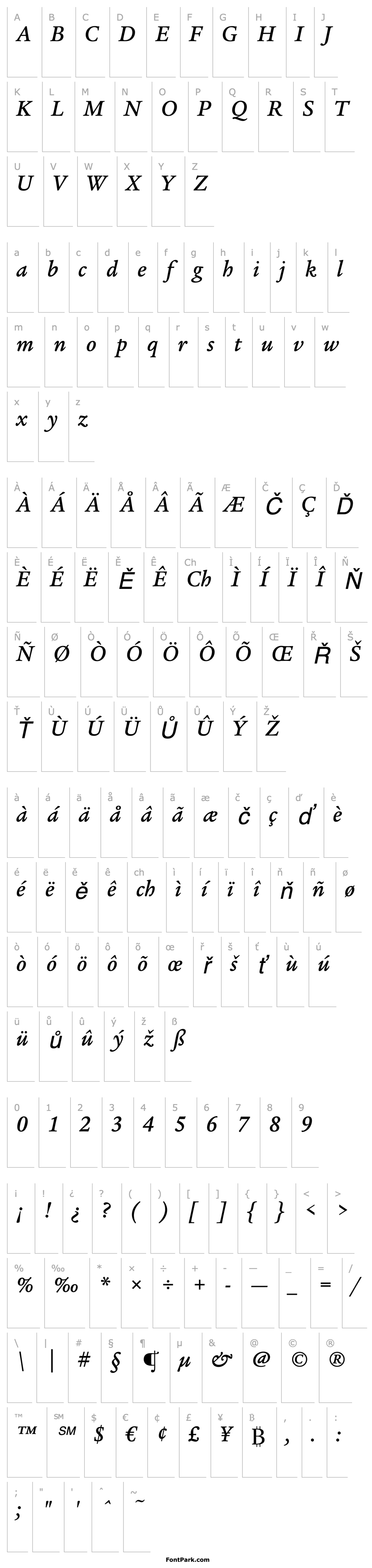 Overview LegacySerifStd-MediumItalic