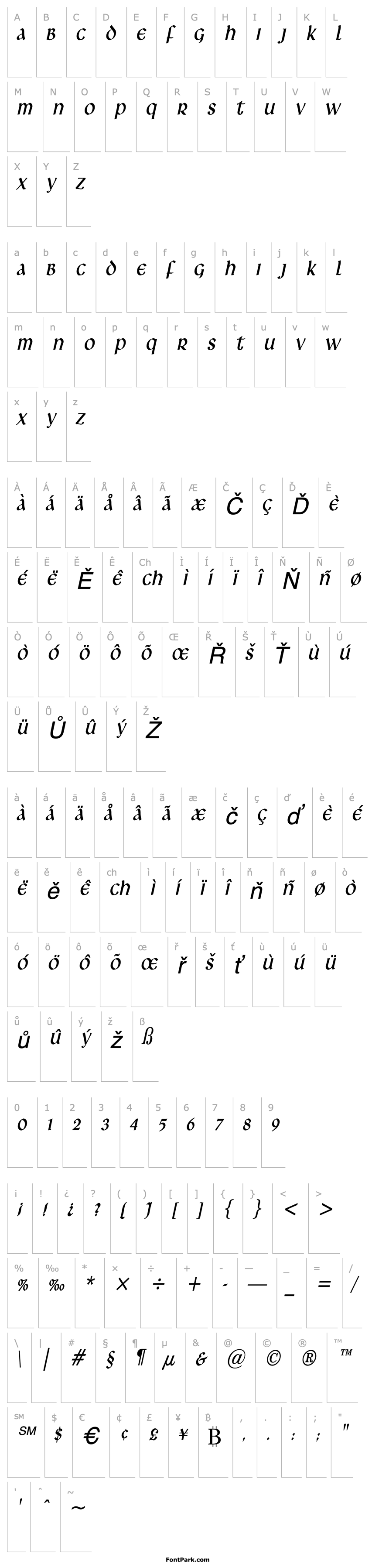 Overview Leo Condensed Italic