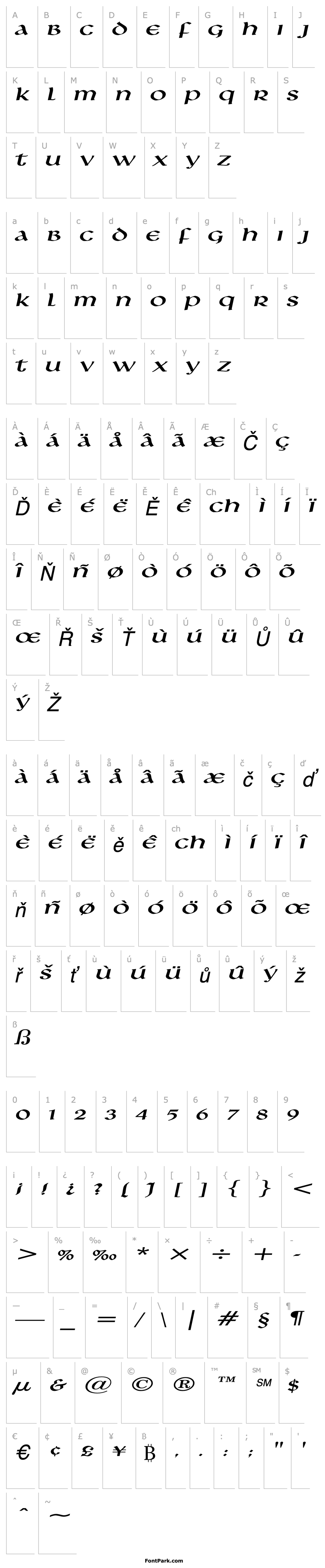 Přehled Leo Extended Italic