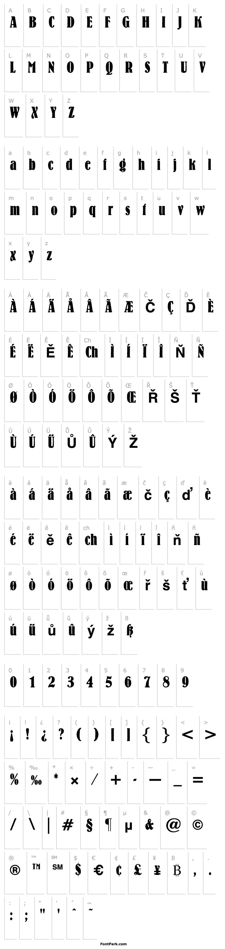 Overview LeonhardBoldCondensed