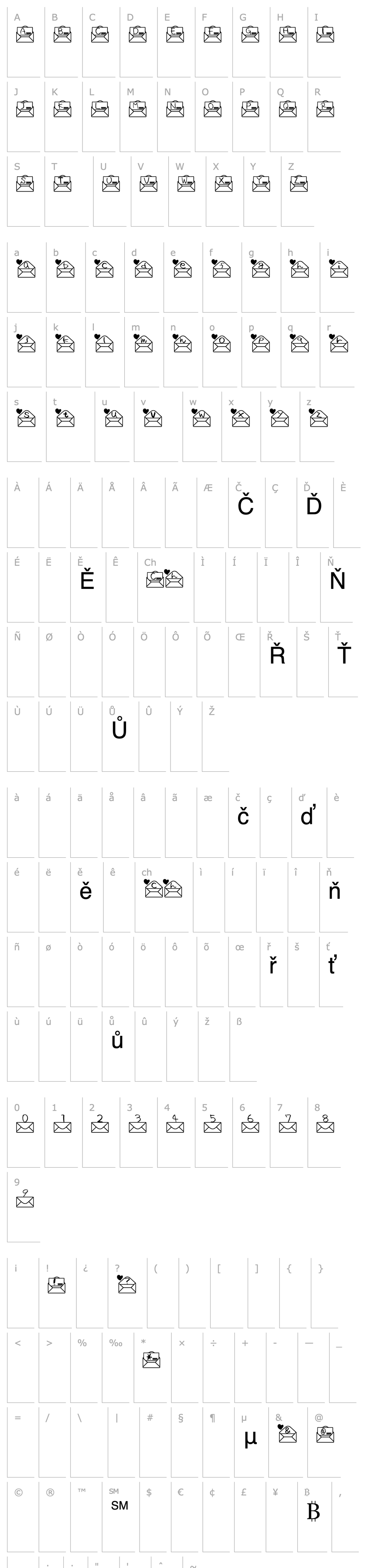 Overview Letter Font