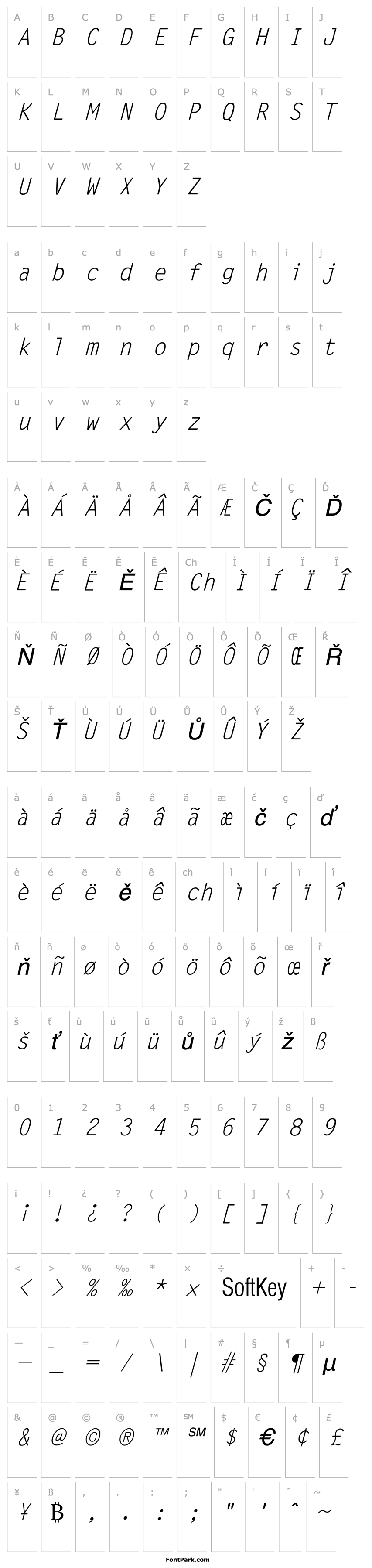 Overview Letter Gothic Italic