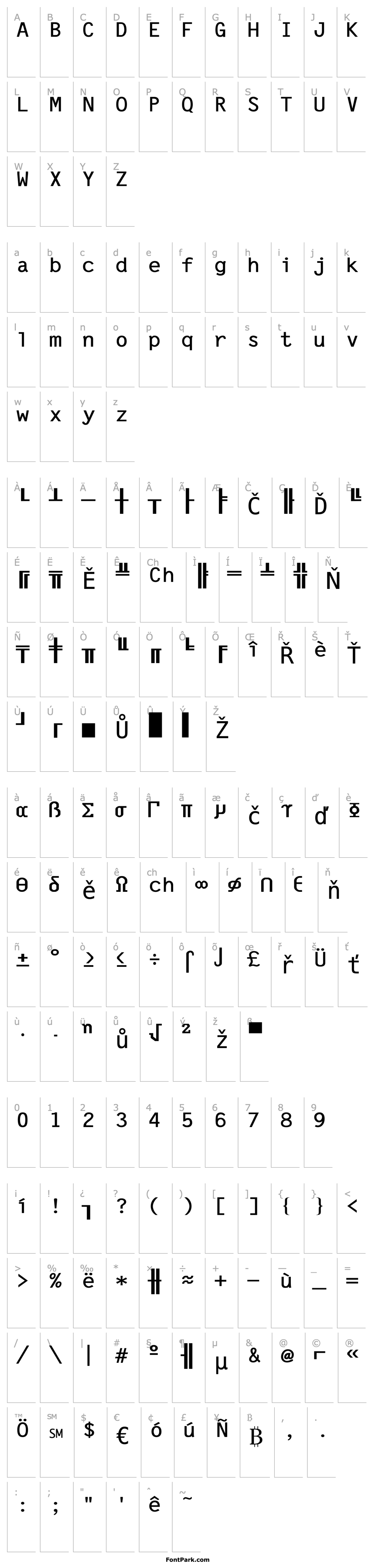 Overview Letter Gothic Line