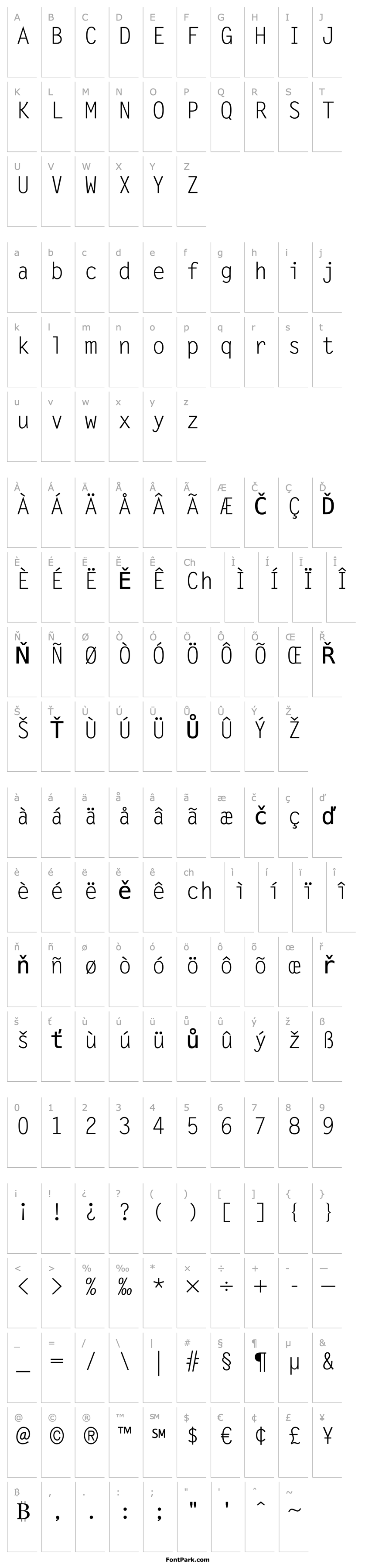 Overview Letter Gothic LT