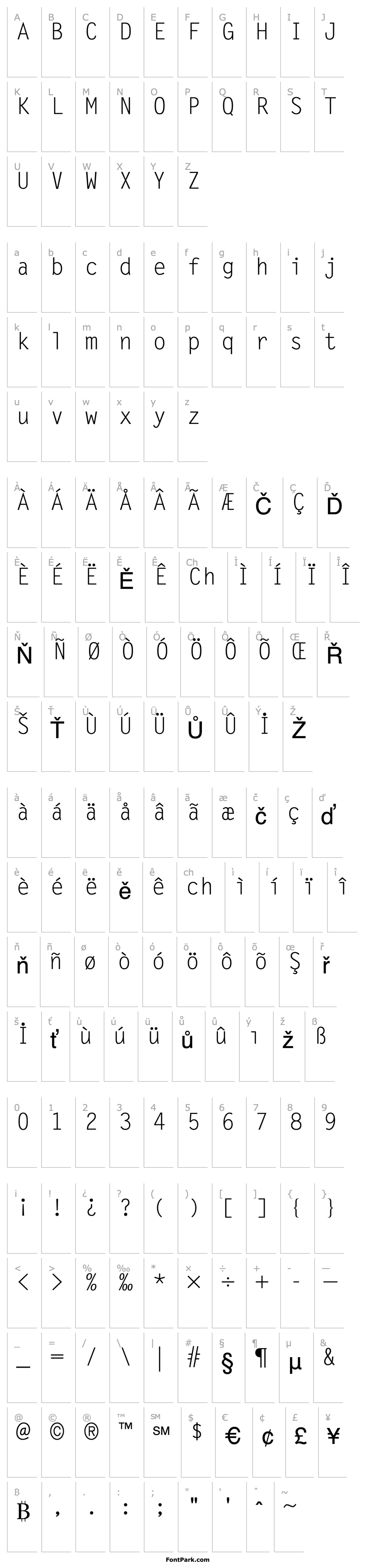 Overview Letter Gothic Normal