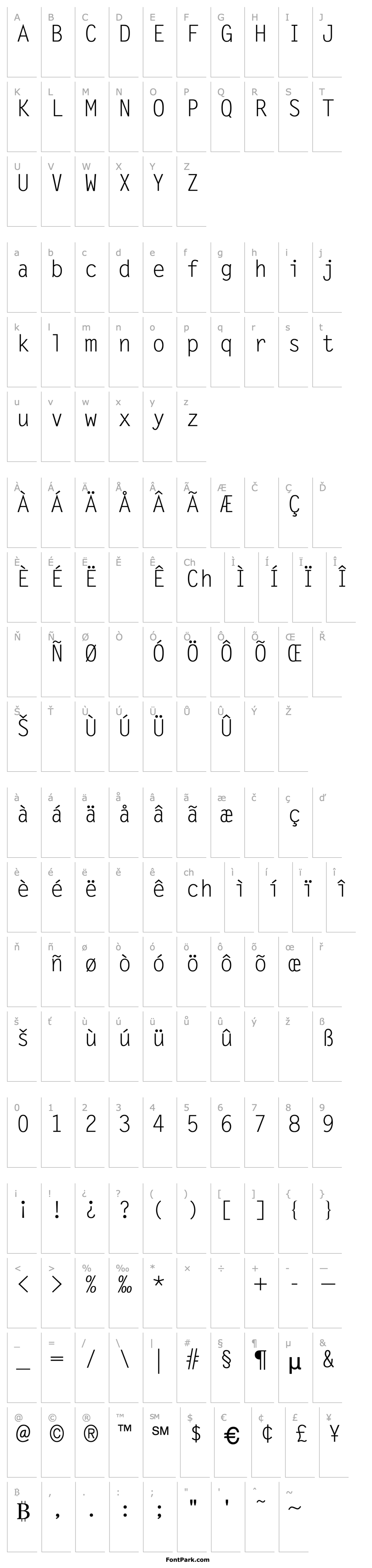 Overview LetterGothic