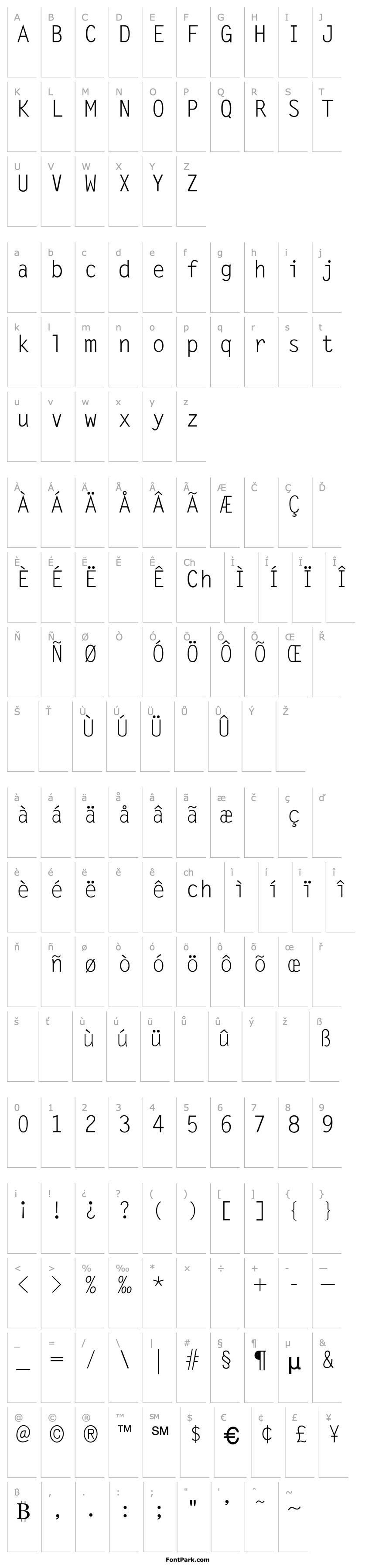 Overview LetterGothic-Normal