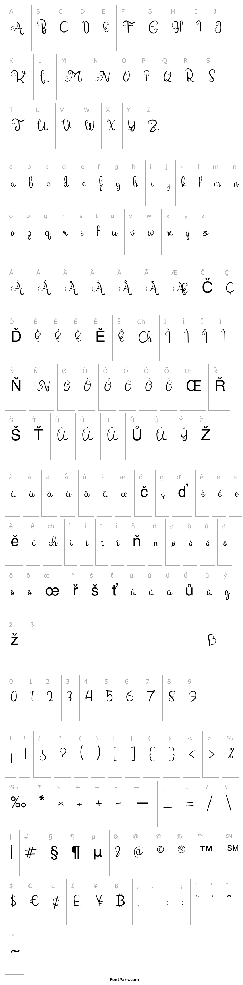Overview Lettering Script