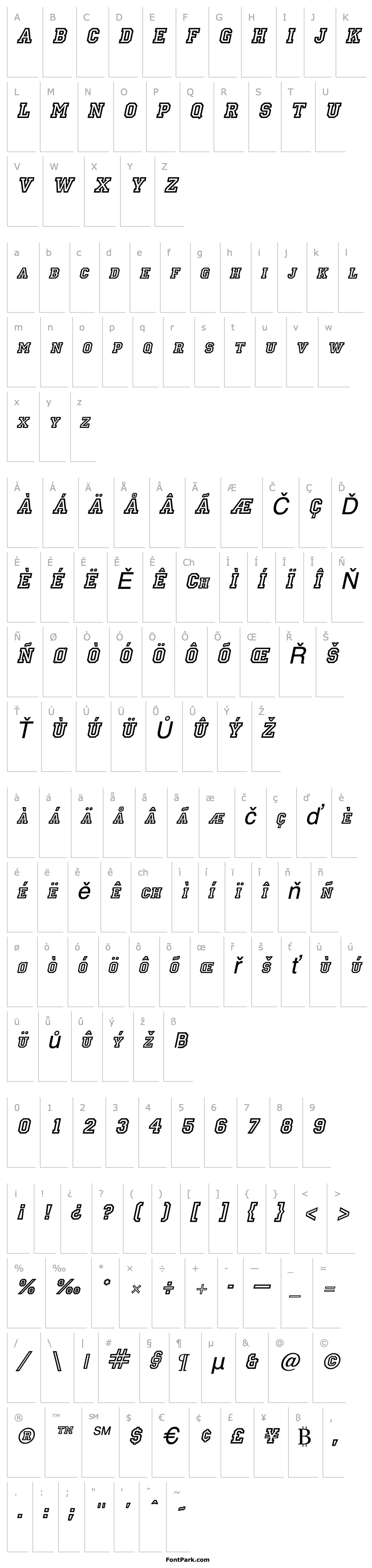 Přehled Letterman Italic