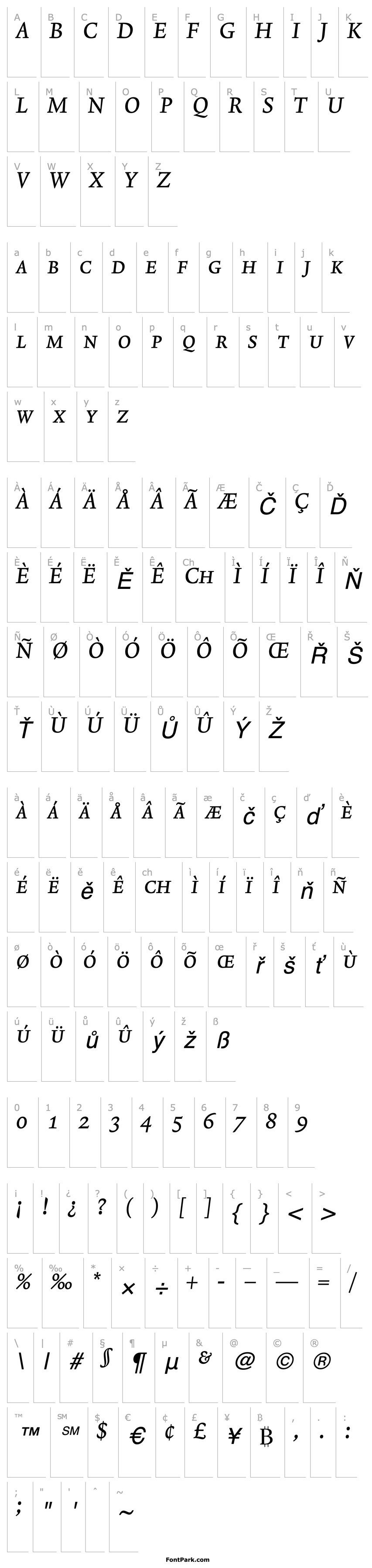 Overview Lexicon No1 Italic A Exp