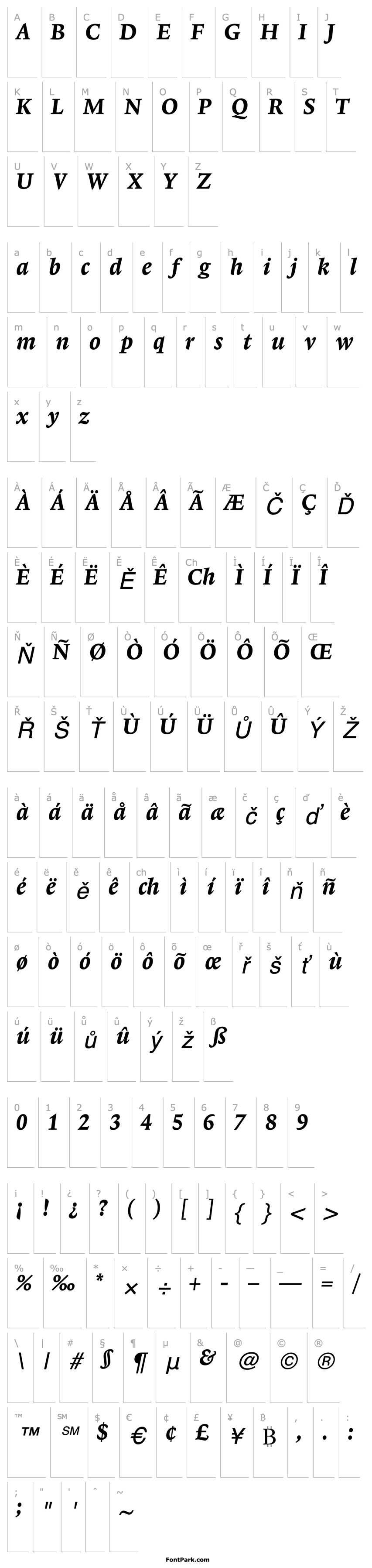 Overview Lexicon No1 Italic D Tab