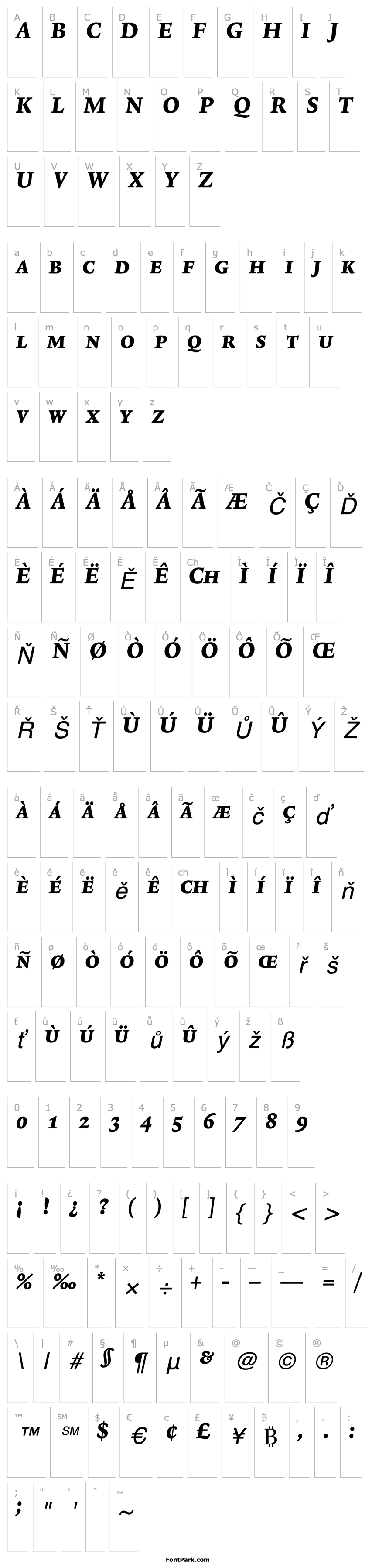 Overview Lexicon No1 Italic E Exp