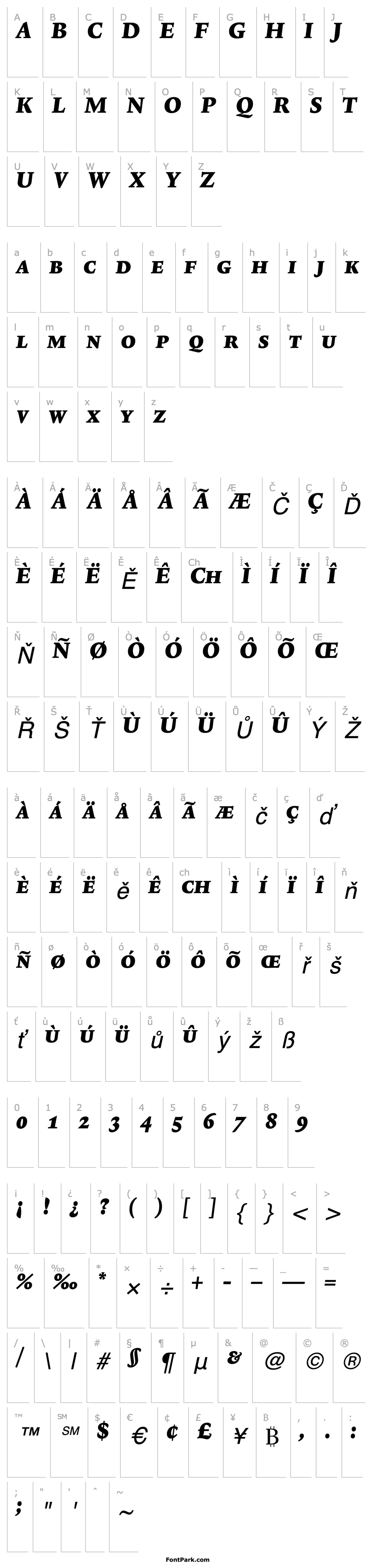 Overview Lexicon No1 Italic F Exp