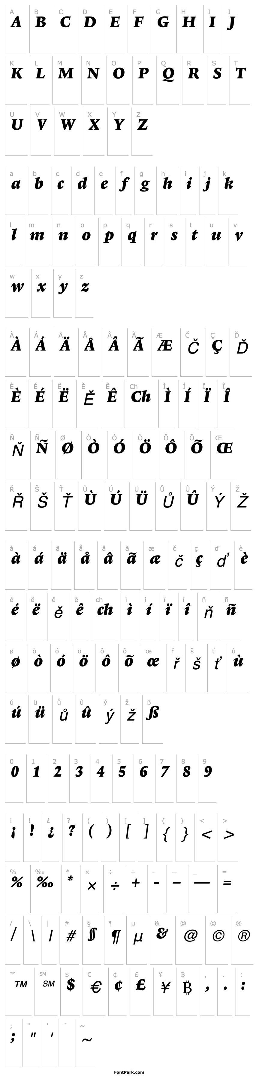 Overview Lexicon No1 Italic F Tab