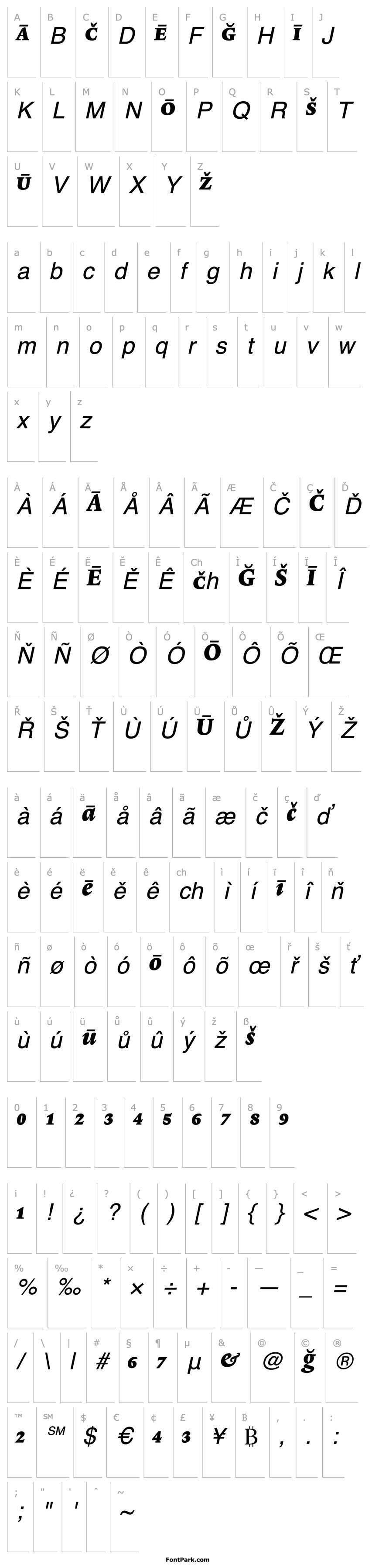 Overview Lexicon No2 Italic F Pi