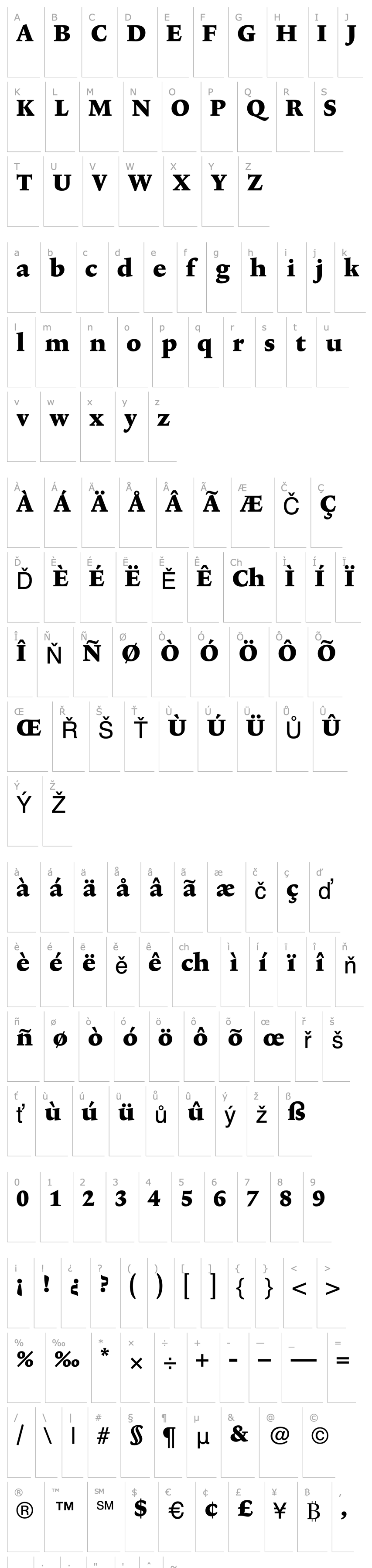 Přehled Lexicon No2 Roman F Tab