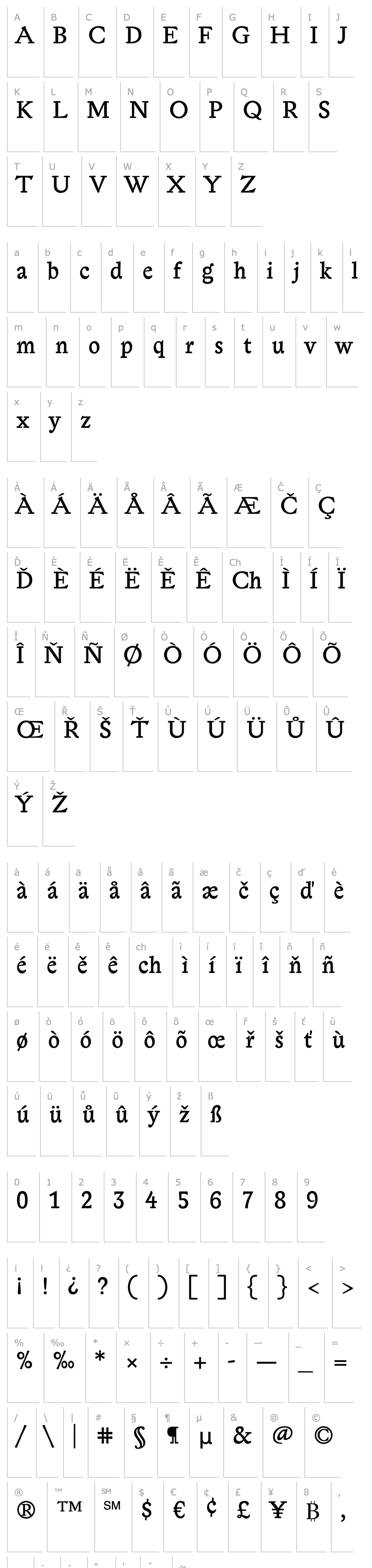 Přehled LexiconGothic-Regular