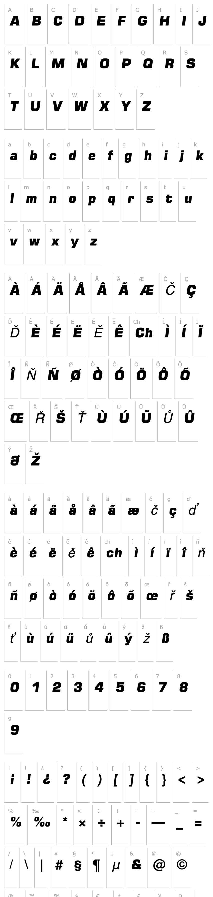 Overview LHF Antique Half Block Italic