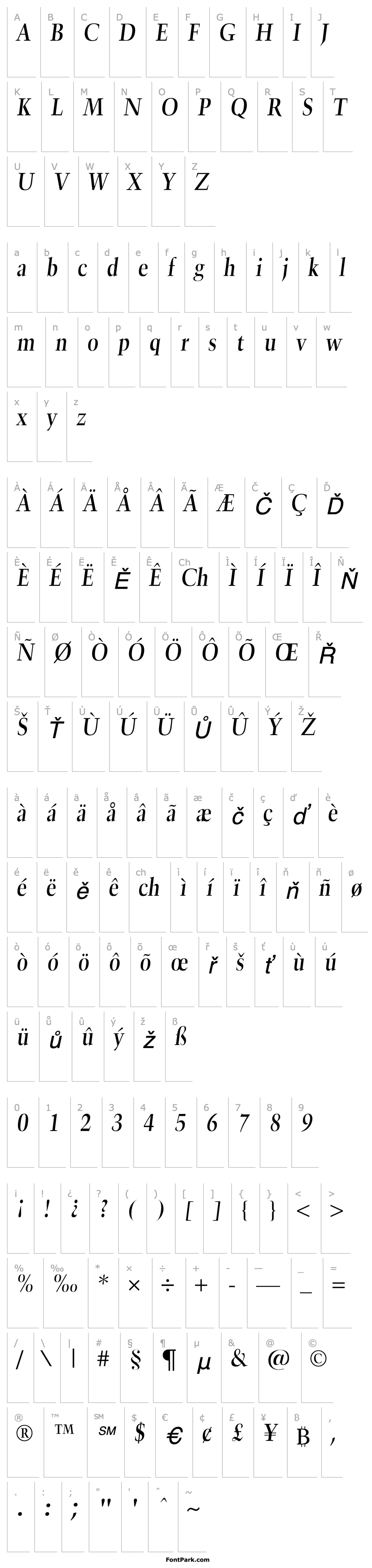 Overview LHF Classic Roman Italic