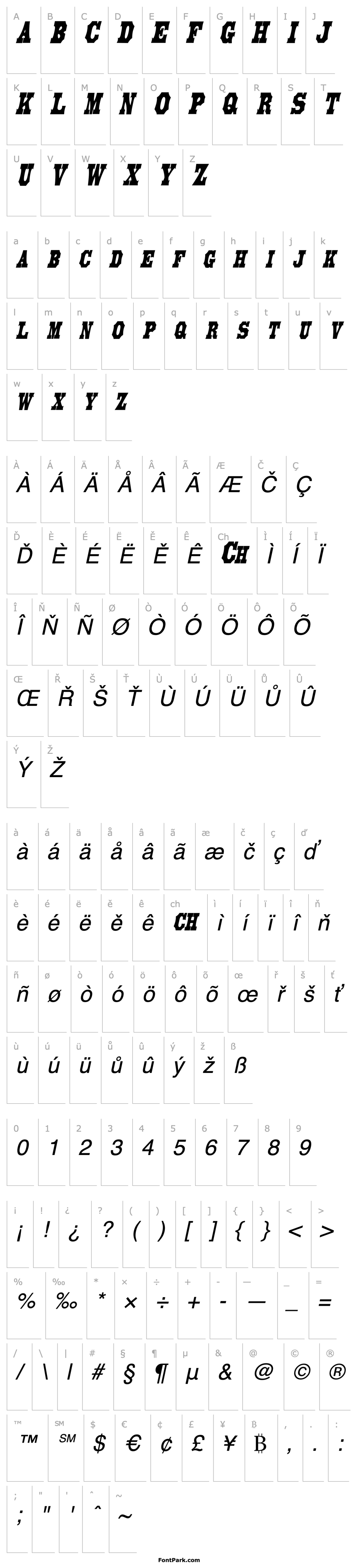 Přehled LibertySpikeCondensed Oblique