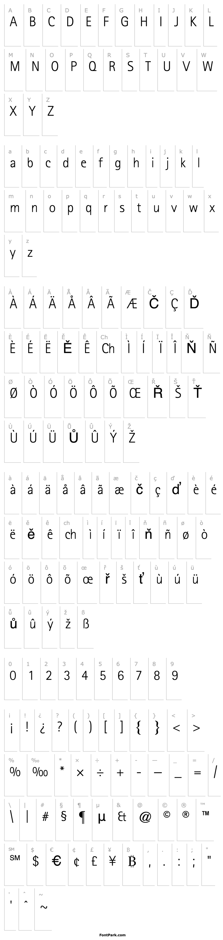 Overview LibreSansSerifLightSSK Regular