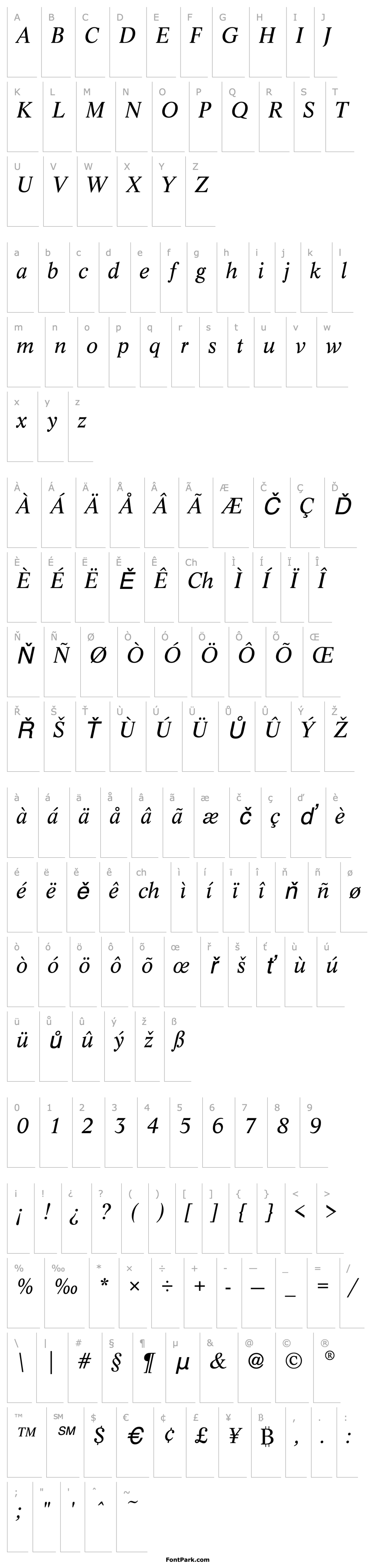 Přehled LifeEF-RegularItalic