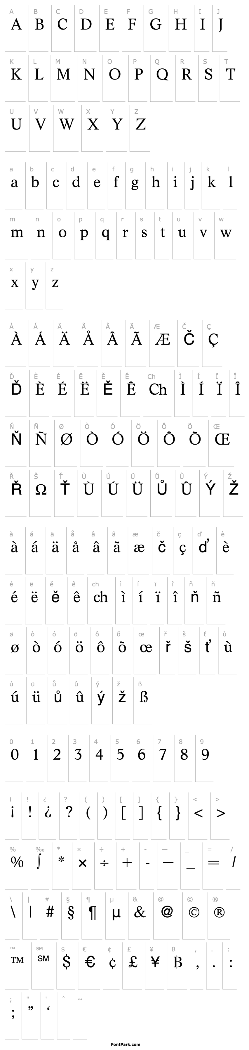 Overview Ligature-Regular