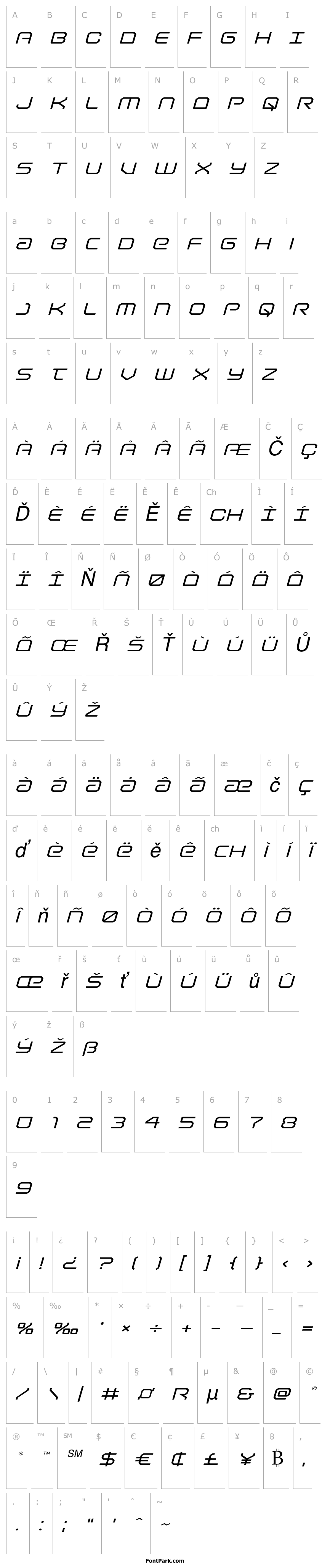 Přehled Light Brigade Expanded Italic