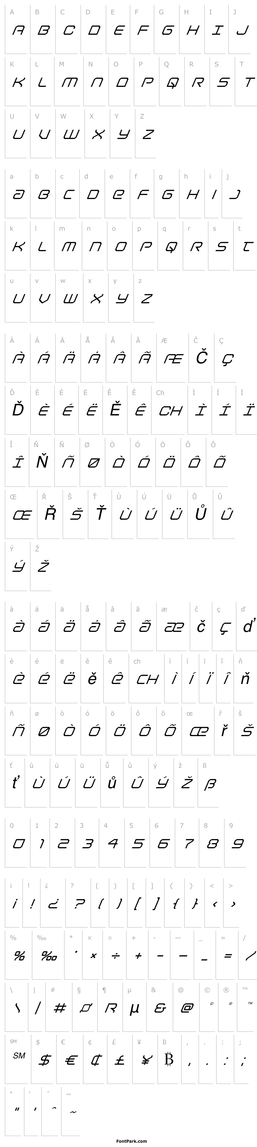 Overview Light Brigade Super-Italic