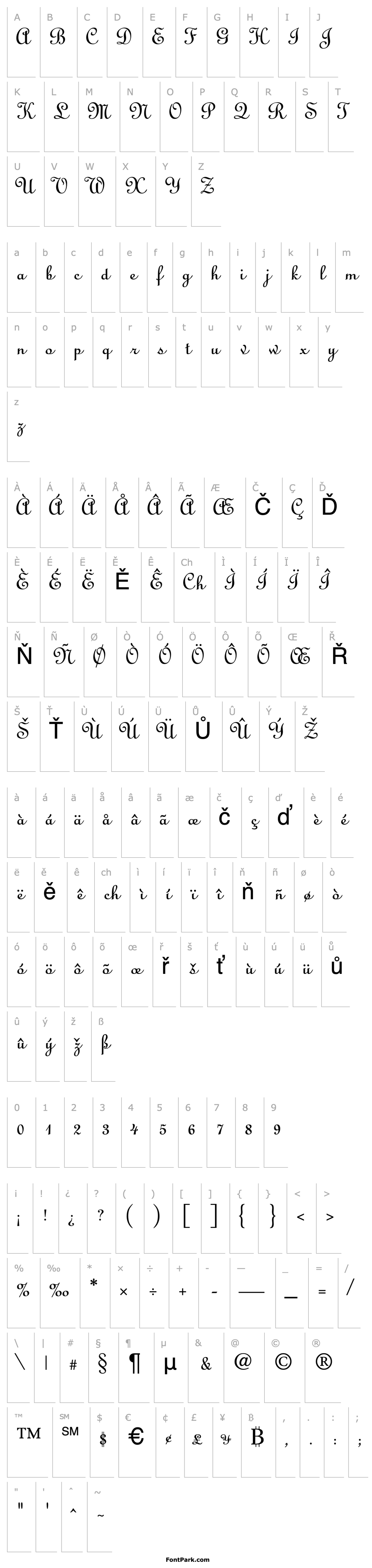 Přehled LightScript-Regular DB