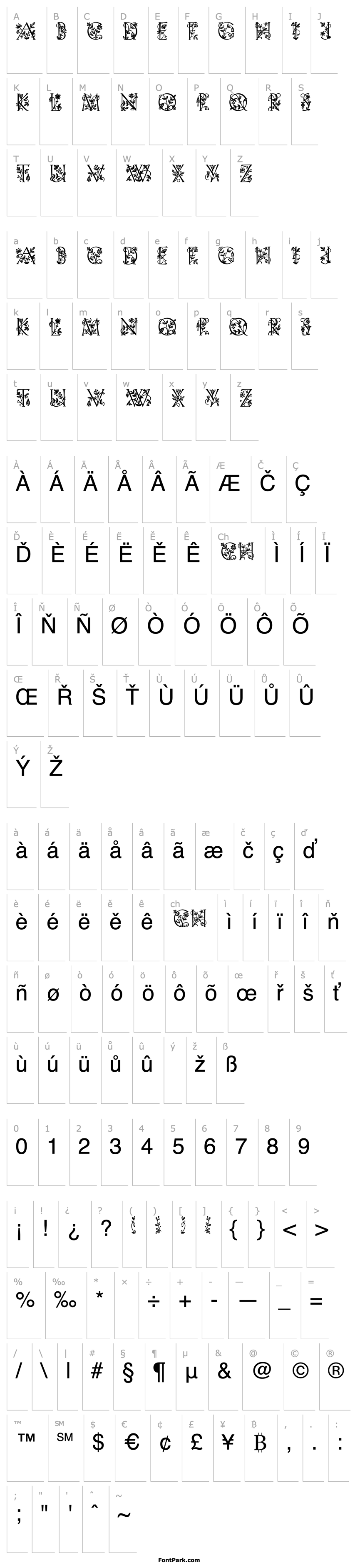 Overview Lilith-Initials Regular