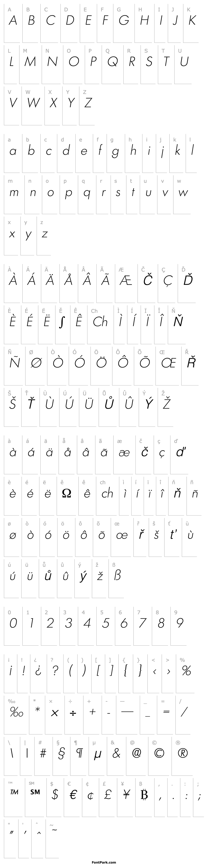 Overview Limerick-Serial-ExtraLight-RegularItalic