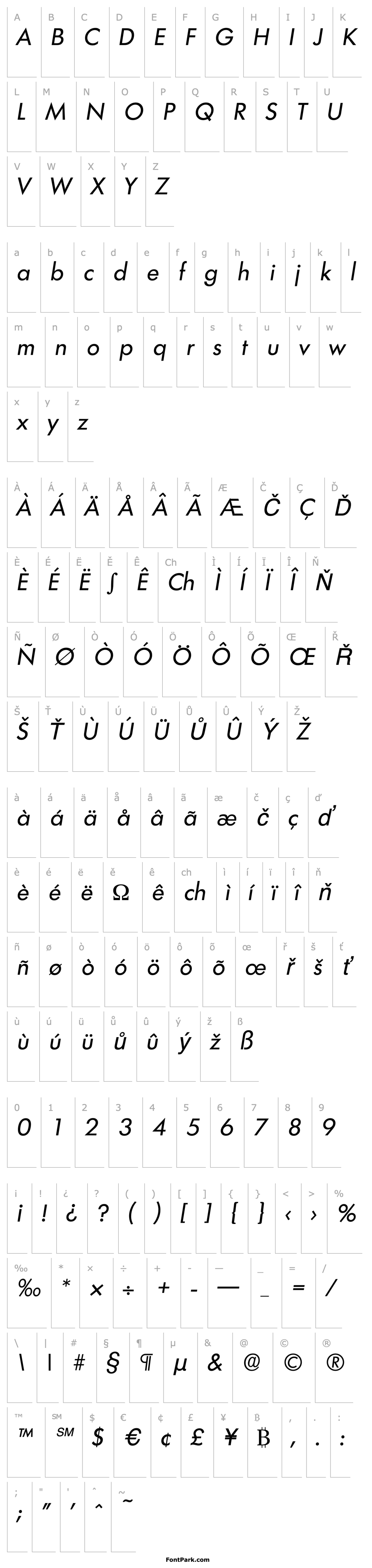 Přehled Limerick-Serial-RegularItalic