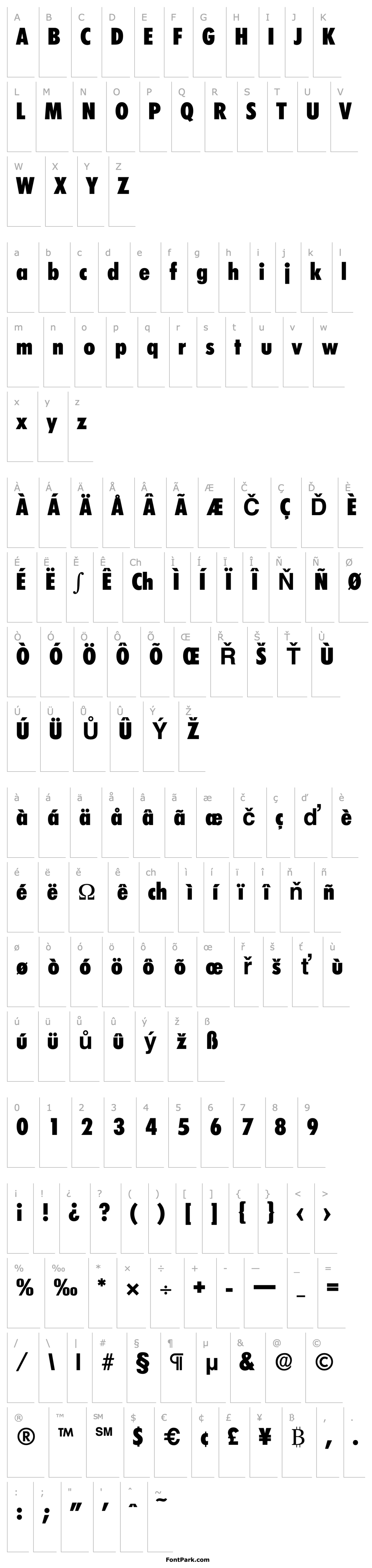 Overview LimerickCond-Serial-ExtraBold-Regular