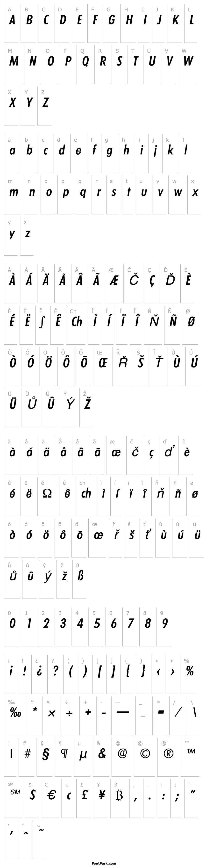 Přehled LimerickCond-Serial-Medium-RegularItalic