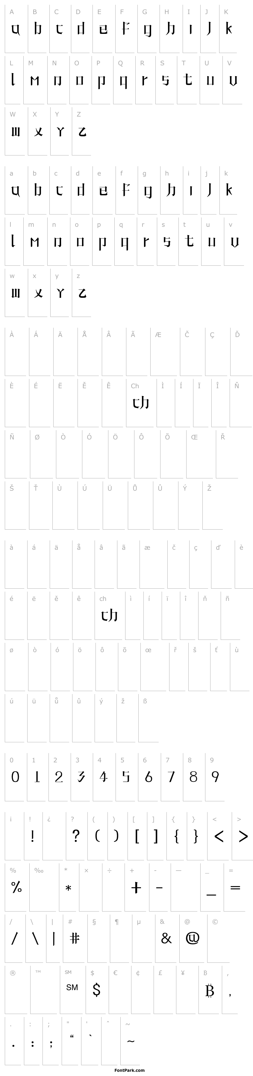 Přehled line-phone-font 