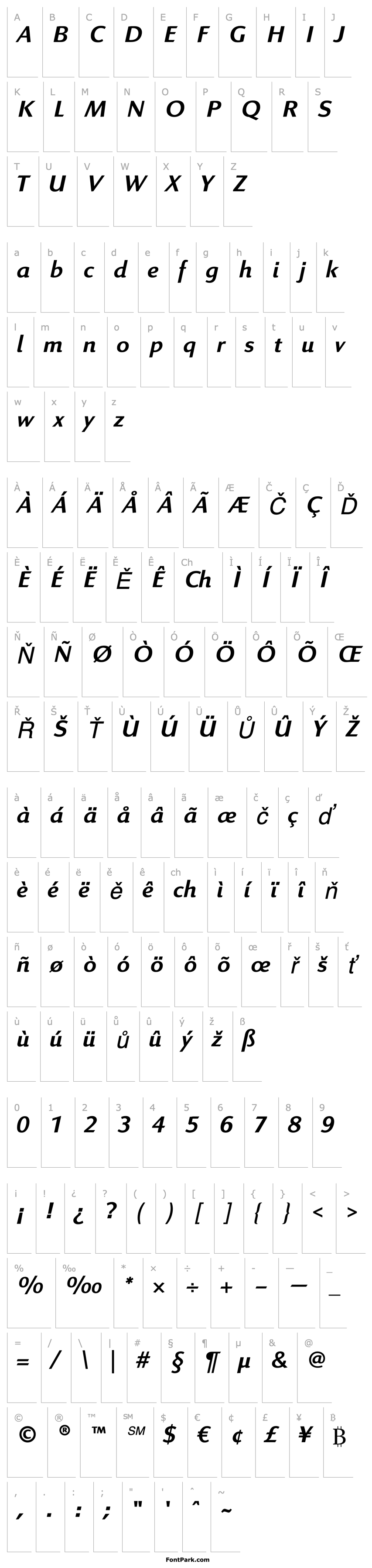 Přehled LinexSansStd-Italic