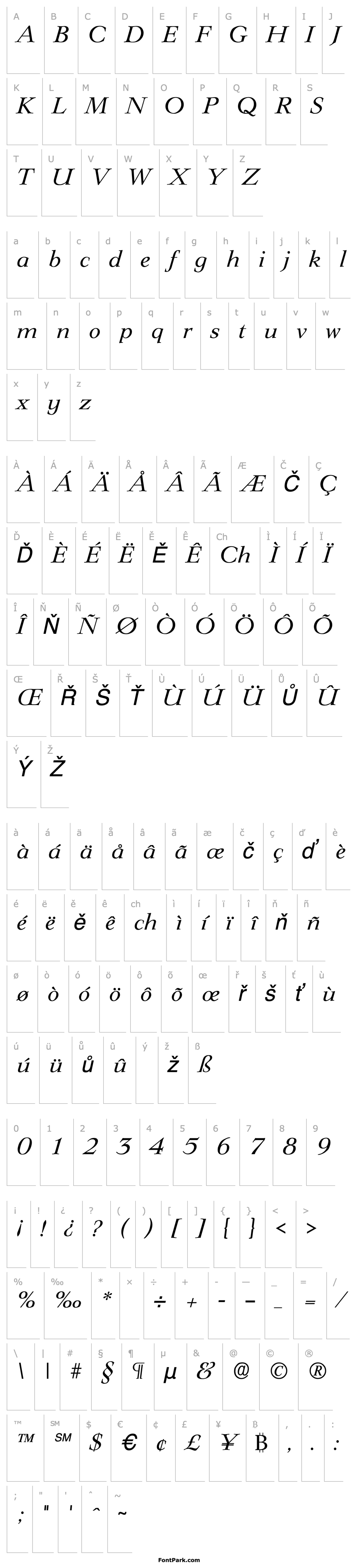 Přehled Lingwood Italic