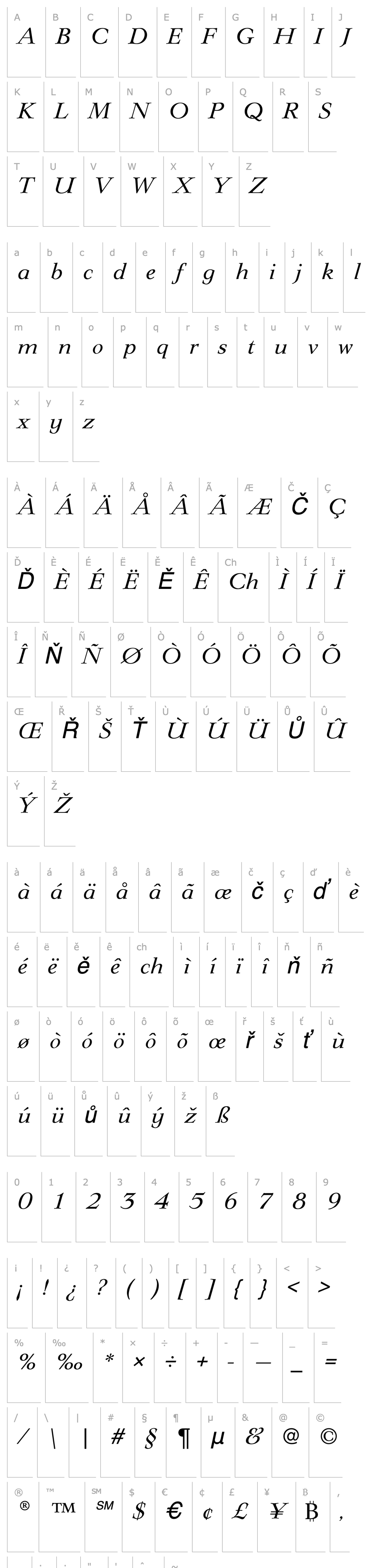 Overview LingwoodEF-RegularItalic