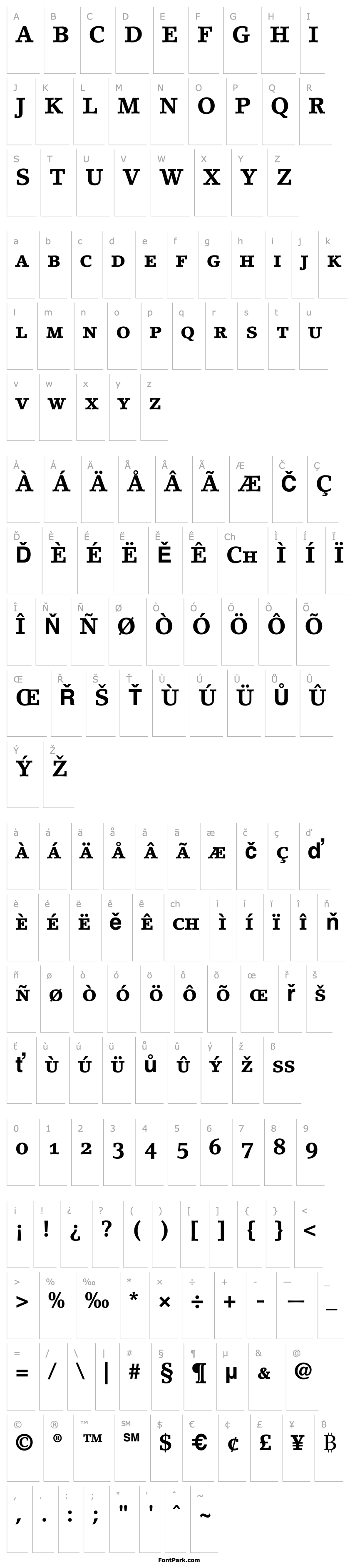 Overview LinoLetter-BoldSC