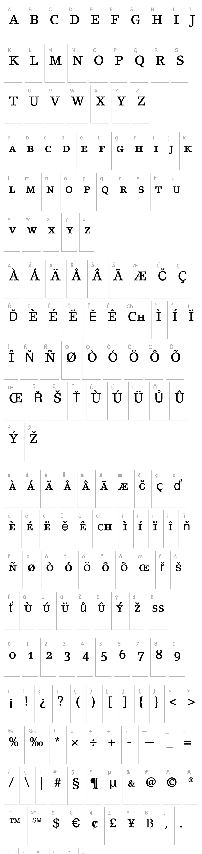 Overview LinoLetter-MediumSC