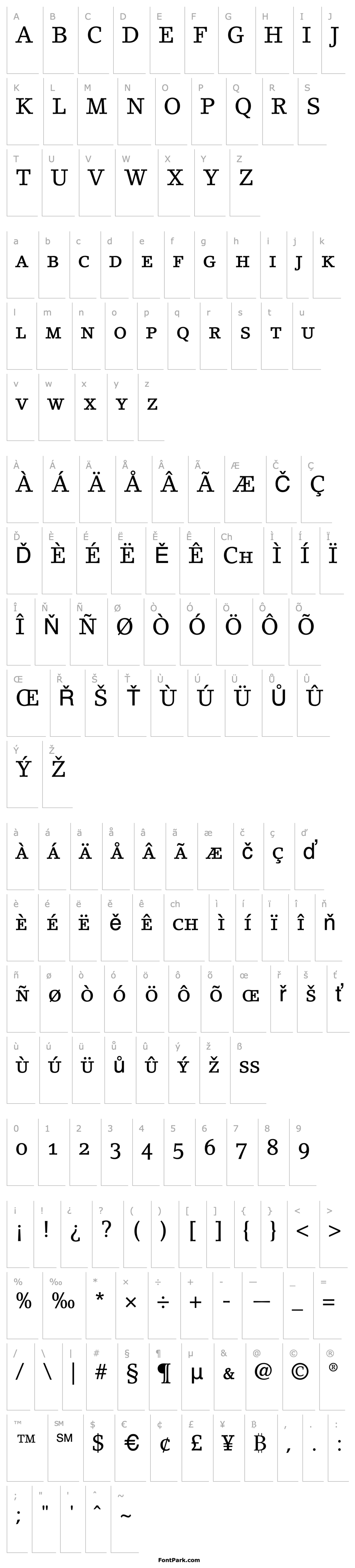 Overview LinoLetter-RomanSC