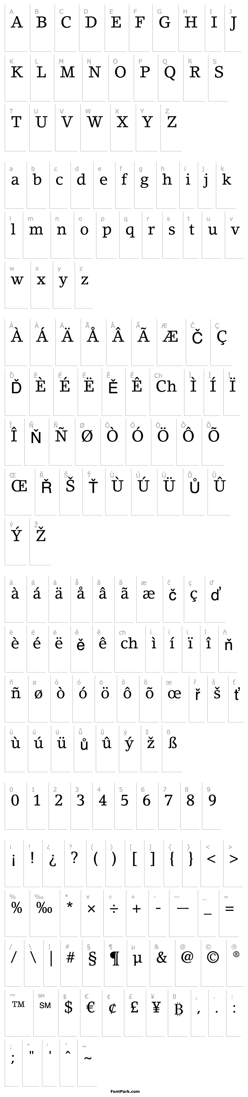 Overview LinoLetterStd-Roman