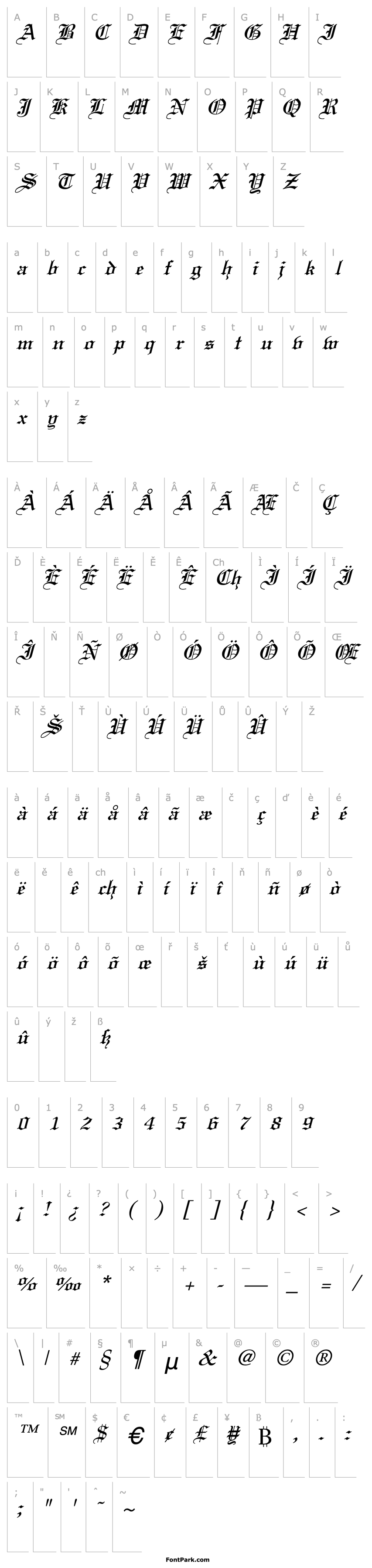 Overview Linotext Italic