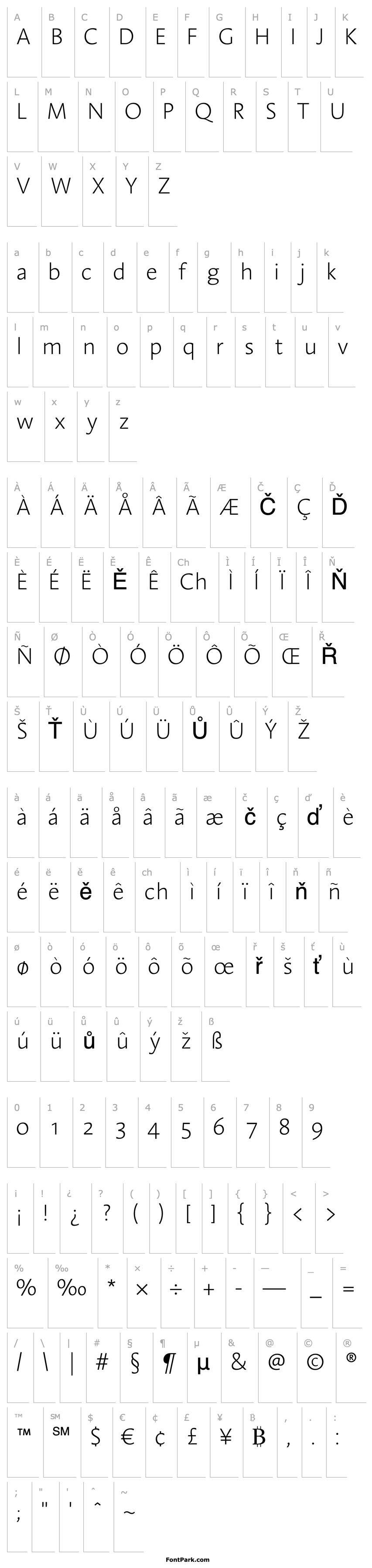 Overview Linotype Aroma ExtraLight