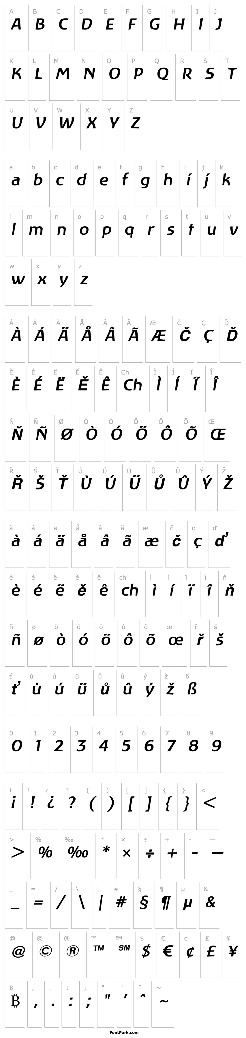 Overview Linotype Atlantis Medium Italic