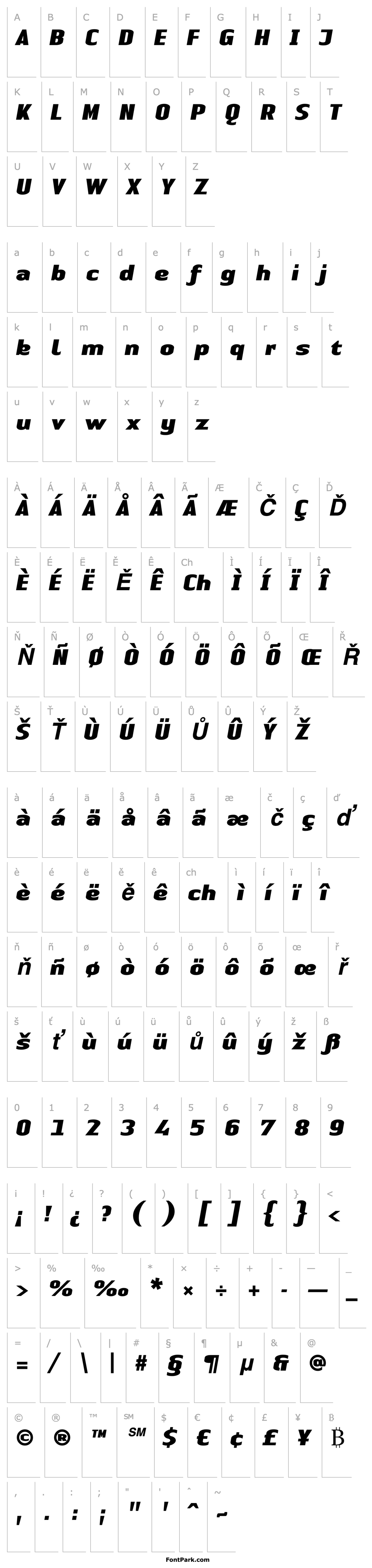 Overview Linotype Authentic Sans BlackItalic