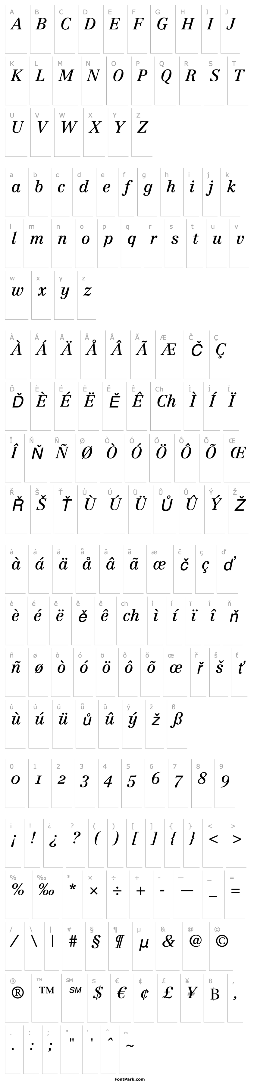 Overview Linotype Centennial 56 Italic Oldstyle Figures